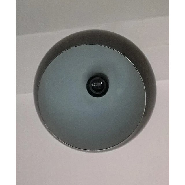 1970s Brown Height Adjustable Vintage Aluminum Ball Lamp, 1970s For Sale - Image 5 of 6