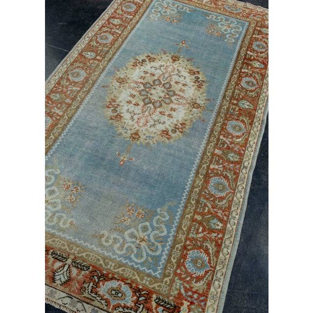 Turkish Turkish Oushak Rug 5'2" x 7' #17946 For Sale - Image 3 of 8