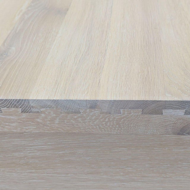 Tan Two Drawer Nightstand With Open Shelf For Sale - Image 8 of 11