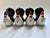 Late 20th Century 1970s Magnetic Glazed Ceramic Turkey Salt & Pepper Shakers - Set of 4 For Sale - Image 5 of 18