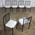 Metal Mid to Late 20th Century MCM to Modern Set of 6 Dining Chairs W/Black Steel Frames & White Vinyl Seats For Sale - Image 7 of 18