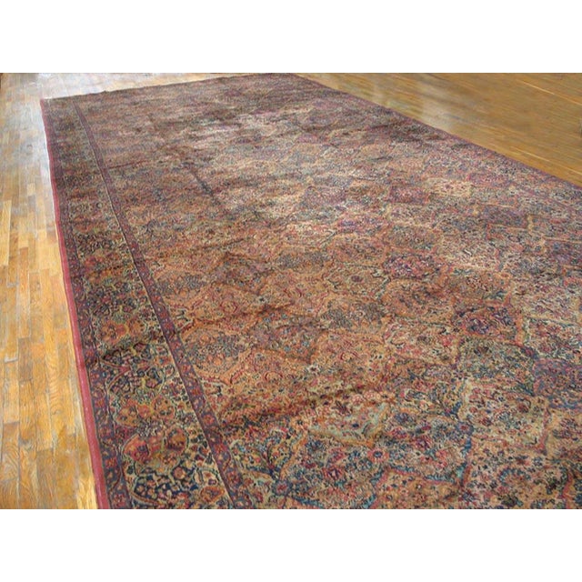 Mid-Century Modern 1960s Rose Geometric Floral Modern Vintage American Karastan Rug 11'6" X 40' Wool Carpet For Sale - Image 3 of 6