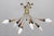 1960s Brass, Teak and Opaline Glass Chandelier by Rupert Nikoll, Austria, 1960s For Sale - Image 5 of 18
