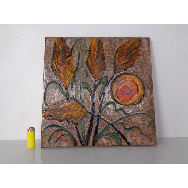 1970s 784 Wall Plaque in Ceramic from Ruscha, Germany, 1970s For Sale - Image 5 of 15