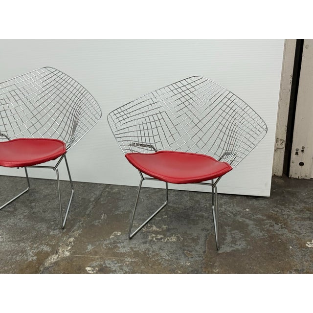Harry Bertoia for Alivar Diamond Arm Chairs, Pair For Sale - Image 11 of 12