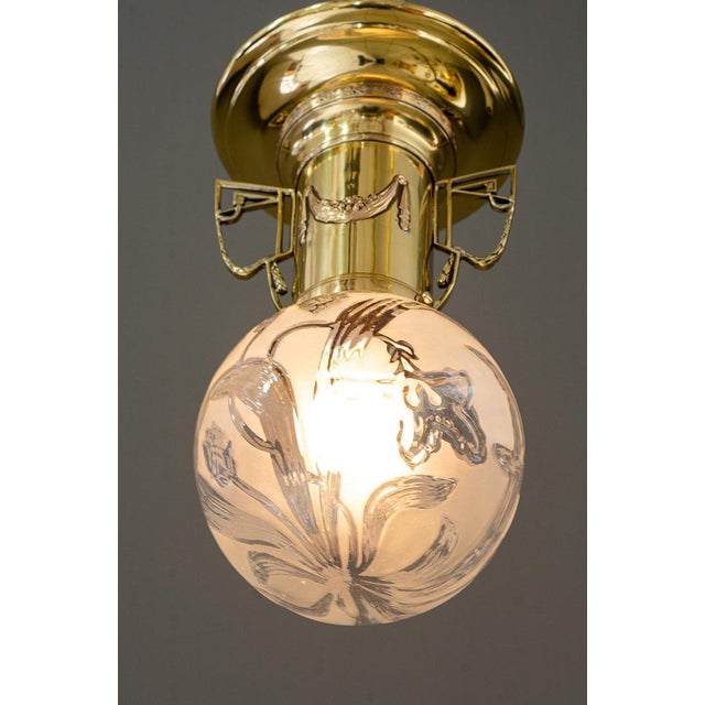 Art Nouveau Ceiling Lamp, Vienna, 1908 For Sale - Image 10 of 12
