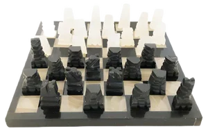 Vintage Alabaster Chessboard, 1950s