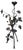 Wrought Iron Floor Lamp with Leaves, Flowers, and Parrot, 1960s For Sale