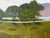 1980s 1980s Vintage Impressionist Landscape Oil on Canvas Painting, Wood Framed For Sale - Image 5 of 12