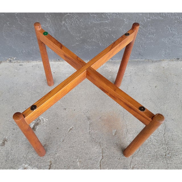 Wood Round Teak End Table Attributed to Jens Harald Quistgaard for Dux For Sale - Image 7 of 9