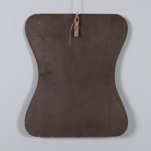 Silver Vintage Shaped Mirror, 1950s For Sale - Image 8 of 9