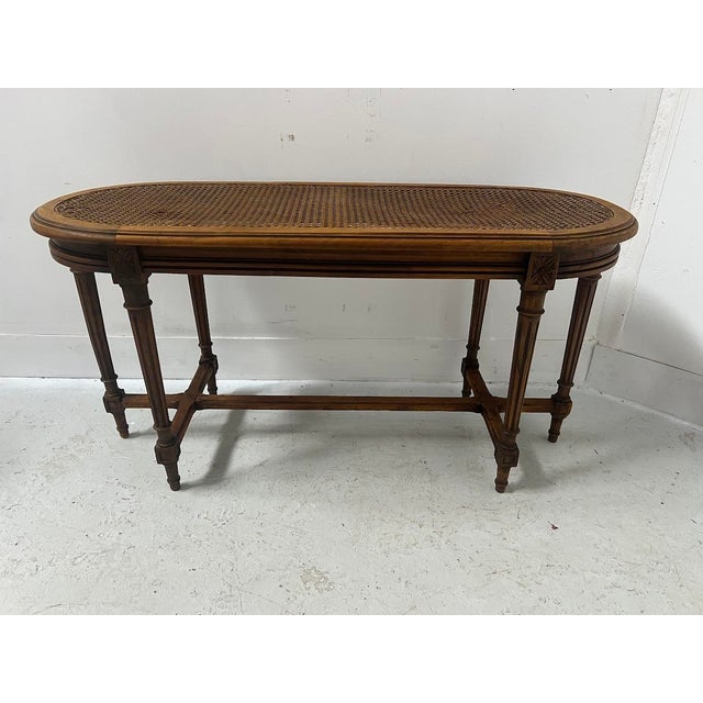 Louis XVI Style Beechwood Bed Bench, 20th Century For Sale - Image 5 of 13
