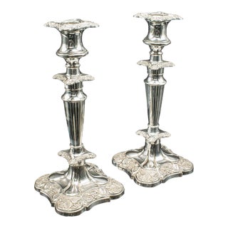 1920's Pair of Antique Decorative Candlesticks For Sale