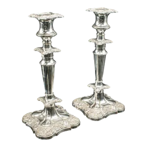 1920's Pair of Antique Decorative Candlesticks