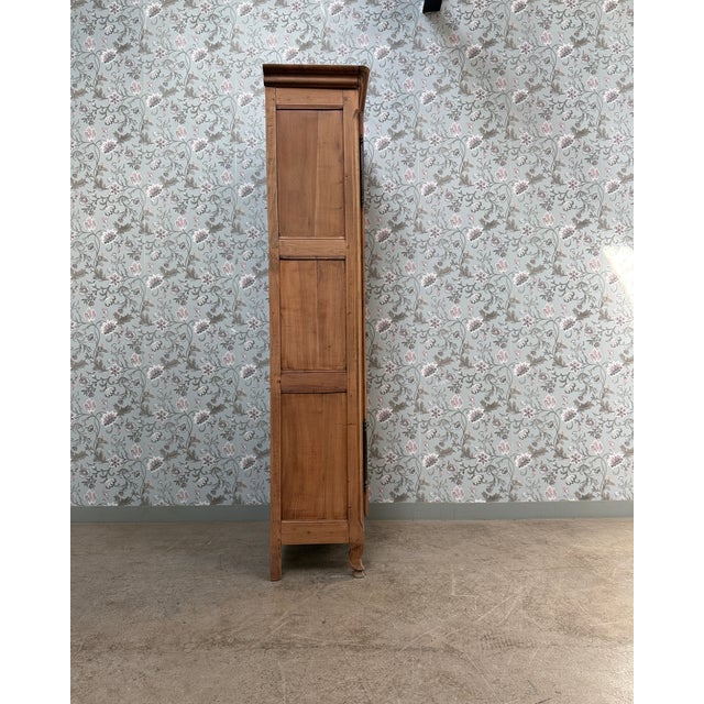 Antique Cherrywood Bonnetière with Clock For Sale - Image 6 of 13