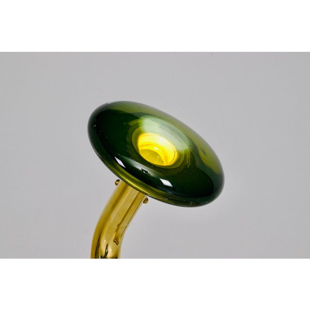 1970s Sommerso Murano Glass and Brass Lamp, 1970s For Sale - Image 5 of 15