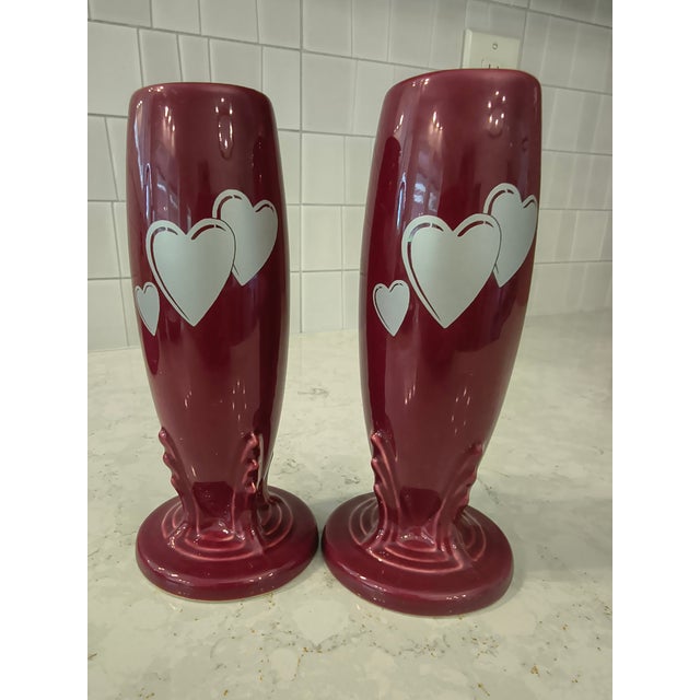 Fiestaware, Homer Laughlin,Trio of Hearts, Rare 6 Pc Discontinued Set For Sale - Image 12 of 13