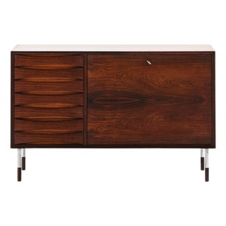 Sideboard in Rosewood and Steel attributed to Arne Vodder, 1950s For Sale