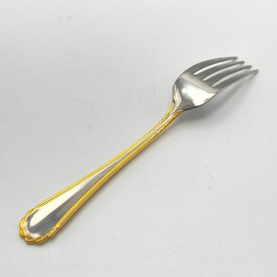 Yamazaki "Tasha" Gold Accent Stainless Flatware Set - 81 Pieces (Service for 16 With Storage Case) Vintage 1990's For Sale - Image 12 of 18