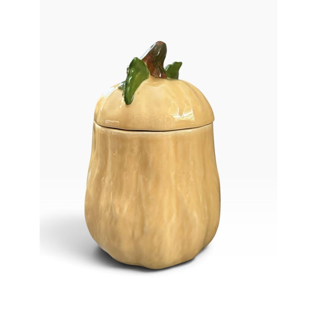 Farmhouse Vintage 1990 Hearth & Home Designs Squash Cookie Jar, Ceramic For Sale - Image 3 of 6