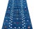 Blue Handmade Cotton Denim Blue Shooting Star Runner Rug, Vegetable Dyed Dhurrie Runner -2.5'x8' For Sale - Image 8 of 10