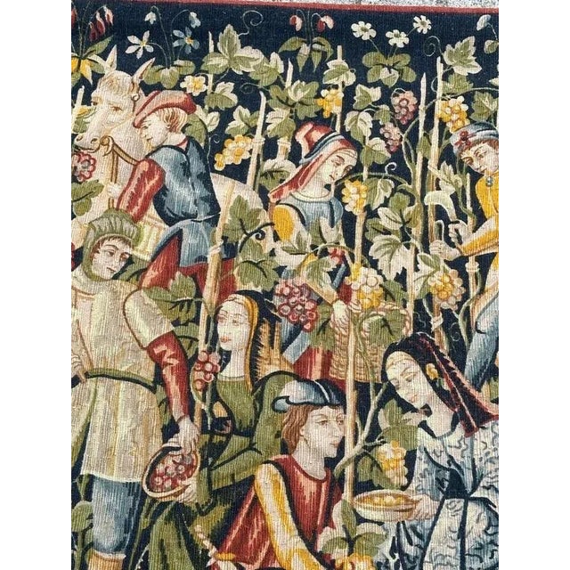 Vintage French Screen Printed Tapestry, 1970s For Sale - Image 17 of 18