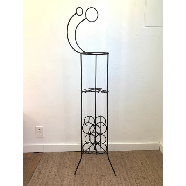 Mid-Century Iron Wine Rack Stand For Sale - Image 11 of 11