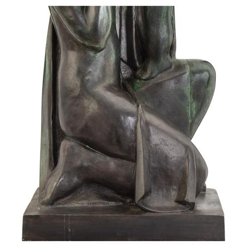 Joseph Csáky, Mother with Her Child, Bronze on Granite Base For Sale - Image 3 of 6