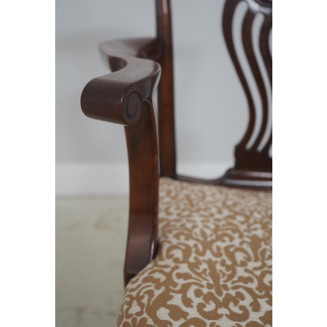 Brown Set of 8 Baker Vintage Mahogany Dining Room Chairs For Sale - Image 8 of 18