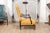 Yellow 18th Century French Transition Period Walnut Armchair with Scrolling Arms For Sale - Image 8 of 12