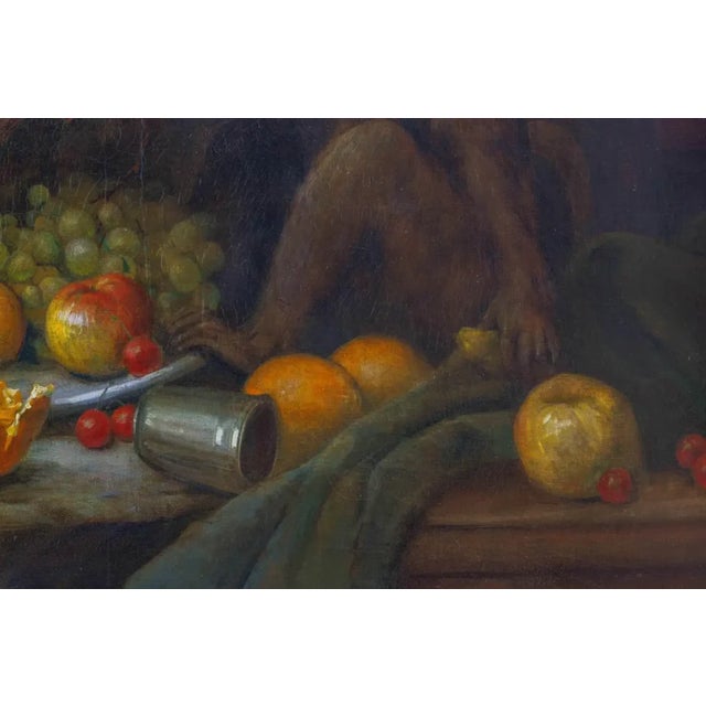 Edmond Louis Maire (French, 1862-1914) a Monkey Still Life Painting, 1904 For Sale - Image 10 of 10