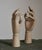 Vintage articulated wooden hands. These hands are handcrafted and were used as artists models or for retail store...