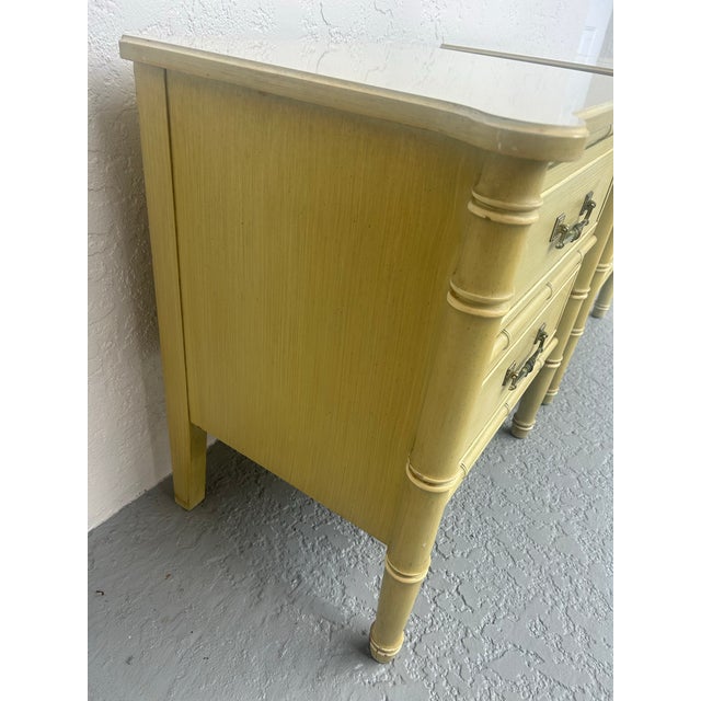 Vintage Henry Link Bali Hai Nightstands Set of 2 Original Finish For Sale In Naples, FL - Image 6 of 11