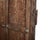 Antique Indian Carved Teakwood and Brass "Folk Art" Door, c. 1880, the 4 panels on each door (it opens in the middle)with...