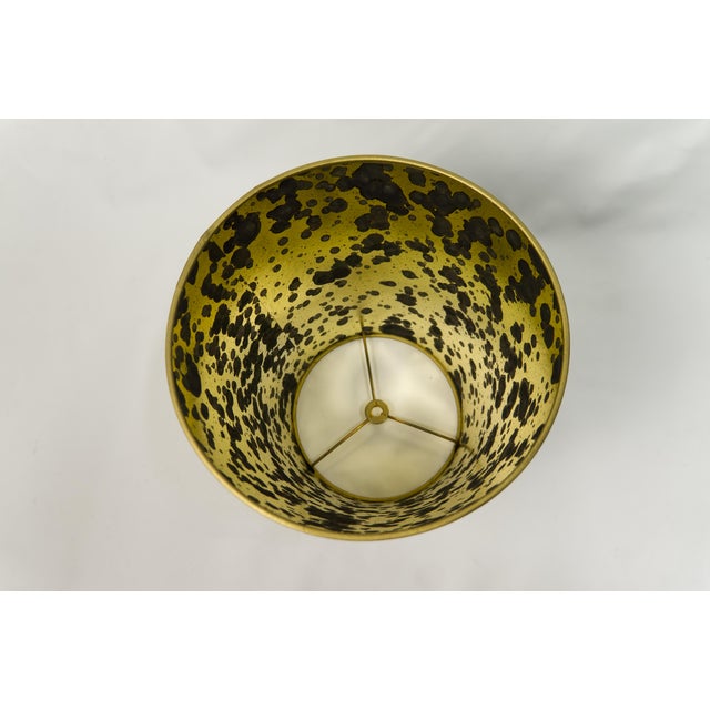 1972 Chapman Brass Floor Lamp With Original Black & Gold Shade For Sale - Image 9 of 12