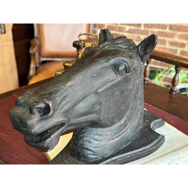 19th Century Wooden Horse Head Trade Sign For Sale In Pittsburgh - Image 6 of 18