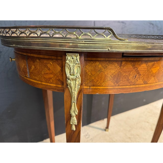 French Oval Lamp Table, 1880 For Sale - Image 3 of 15