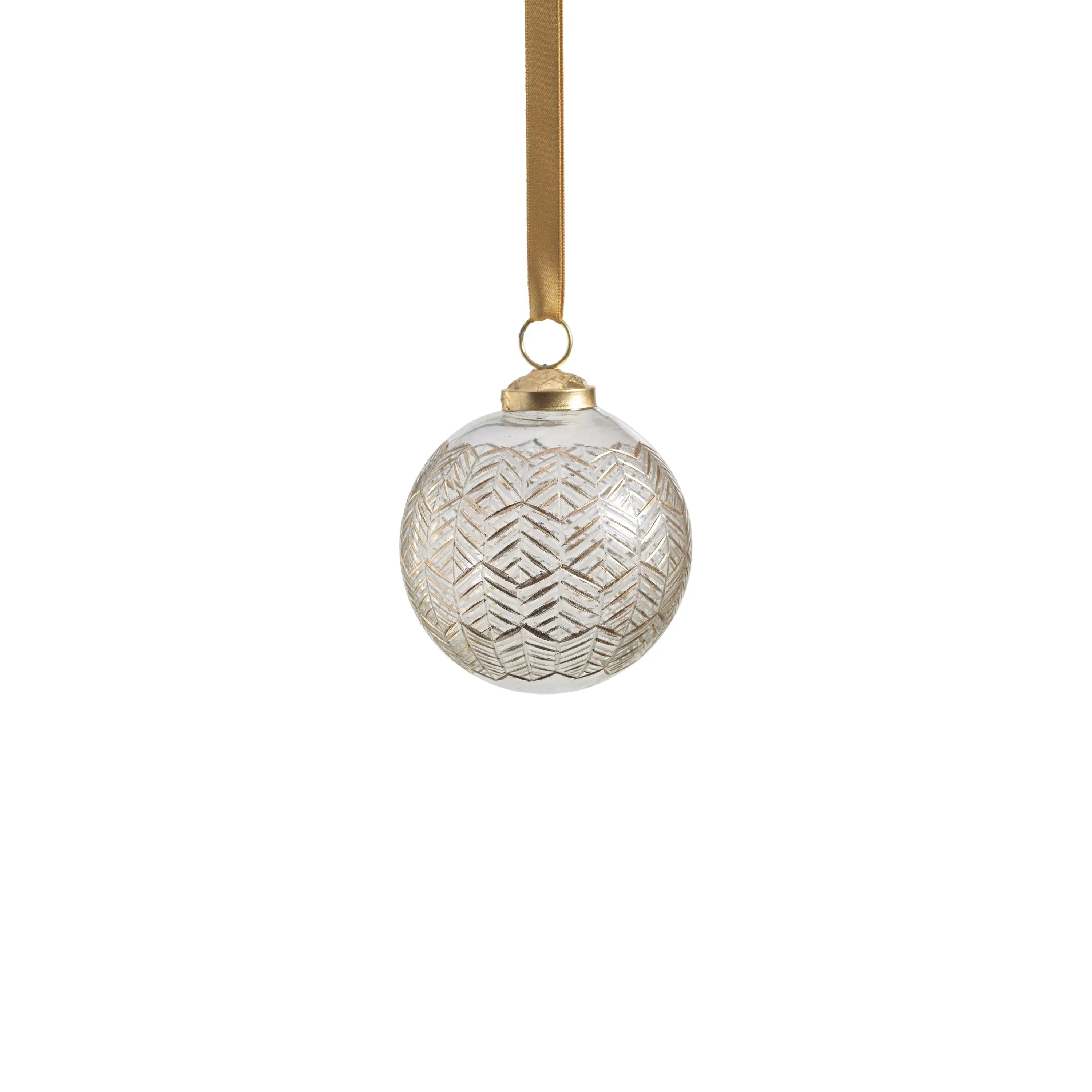 Krona Golden Echoes Pattern Glass Ornament - Thumbnail 5
