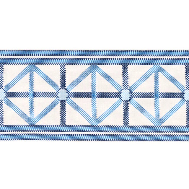 Not Yet Made - Made To Order Sample - Schumacher Napoleon Indoor/Outdoor Tape, Ocean For Sale - Image 5 of 5