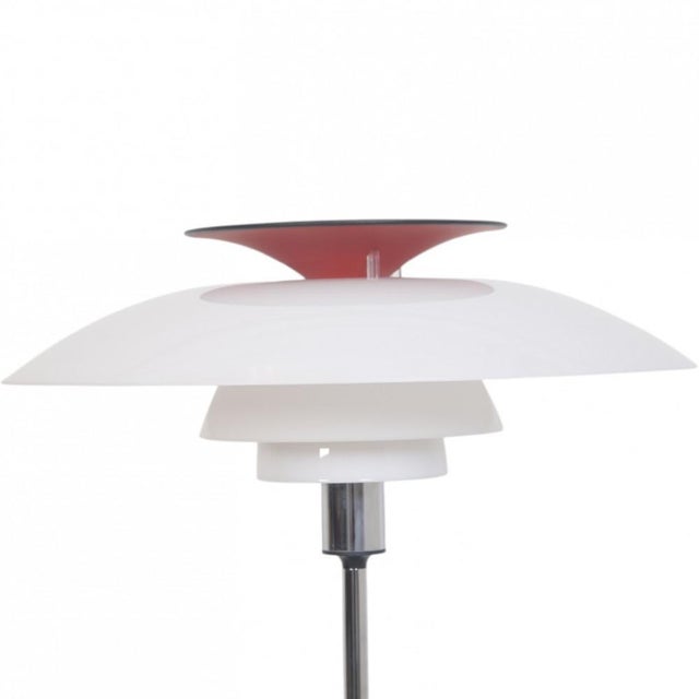 Poul henningsen ph80 floor lamp with white plastic shades. The lamp is from the 2000s and appears in good condition with...