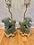 Celadon Vintage Celadon Crackle Glaze Chinoiserie Foo Dog Lamps - A Pair For Sale - Image 8 of 15