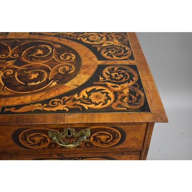 Burr Walnut Marquetry Chest from William & Mary, 1700s For Sale - Image 11 of 14
