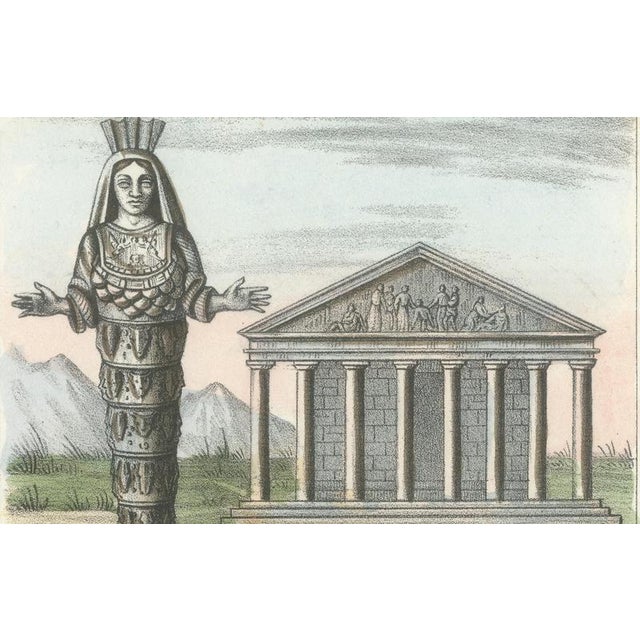 Temple and Statue of Diana at Ephesus and the Parthenon, 1842, Paper For Sale - Image 4 of 8