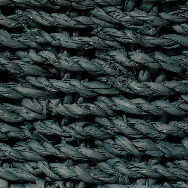 Jamie Young Jamie Young Falda Side Table in Verdigris Dyed Seagrass For Sale - Image 4 of 6