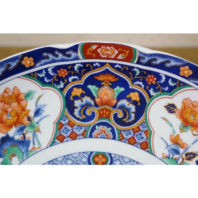 1982 Japanese Mann McMlxxxii Imari Octagonal Serving Platter & Bowl 12" For Sale - Image 12 of 15