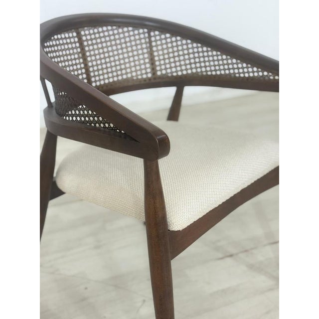 Contemporary Vintage Armchair with Wickerwork For Sale - Image 3 of 8
