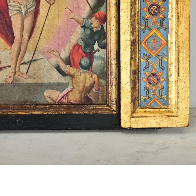 Portuguese 18th Century Resurrection of Christ Painting on Wood For Sale - Image 4 of 10