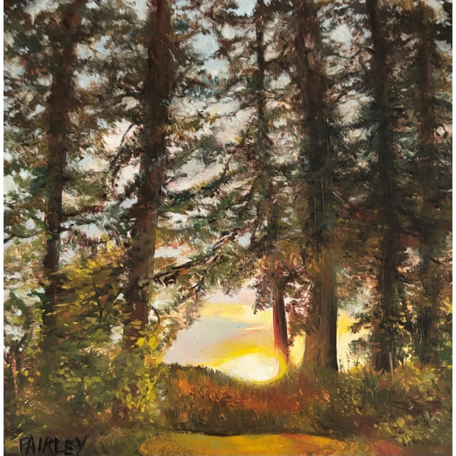 Contemporary Vancouver Island Sunset Original Oil Painting by Jessica Fairley For Sale - Image 3 of 3