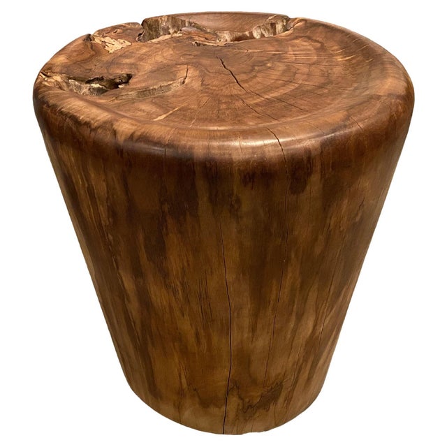 Andrianna Shamaris Organic Natural Teak Wood Tray Side Table For Sale - Image 15 of 18