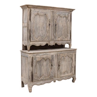 19th Century France Antique White Wood Storage Cabinets & Cupboards For Sale